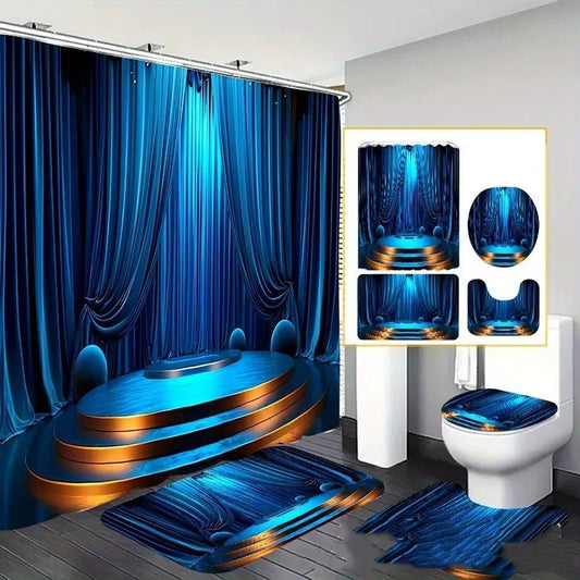 Printed Waterproof Polyester Bathroom Shower Curtain - myrelevo