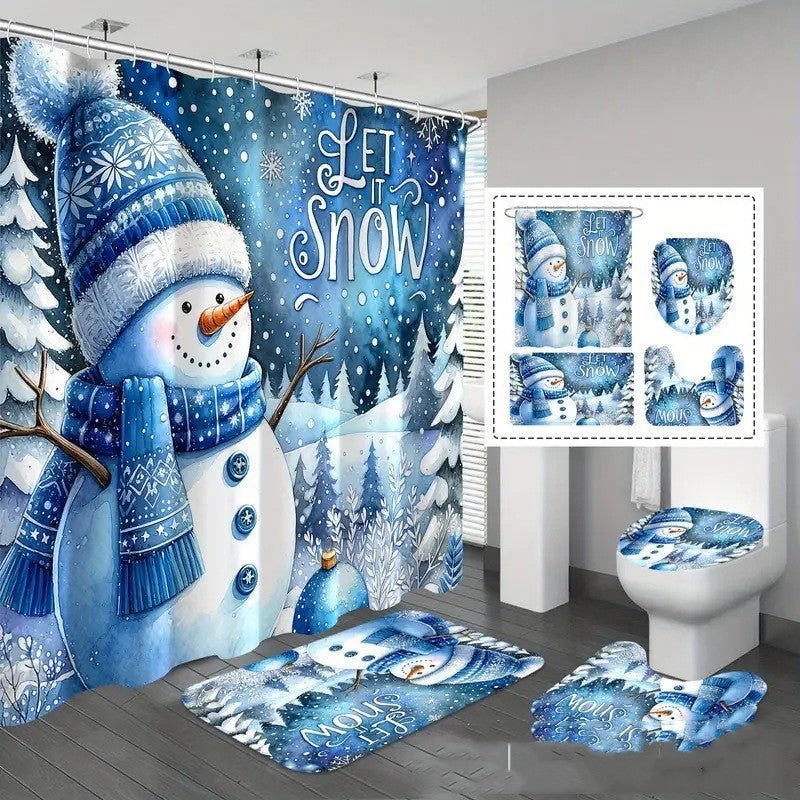 Printed Waterproof Polyester Bathroom Shower Curtain - myrelevo