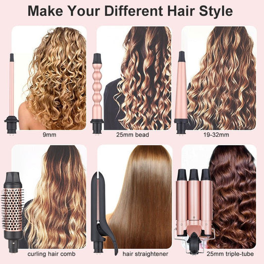 StyleVerse™ 6 - in - 1 Interchangeable Hair Styling Set - myrelevo