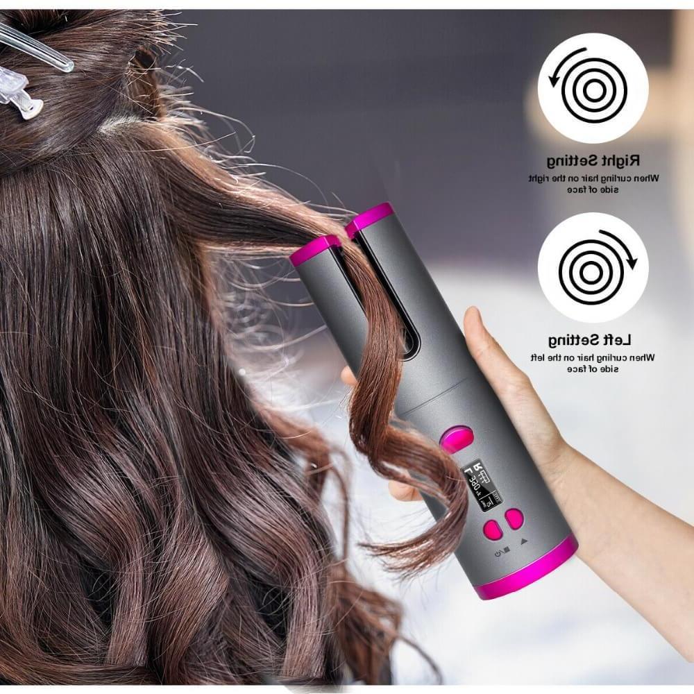 Cordless Automatic Hair Curler Iron Wireless Curling Iron - myrelevo