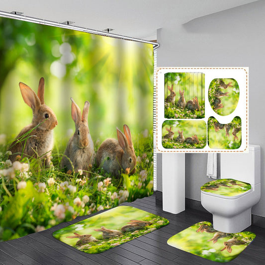 New Product Digital Printing Waterproof Polyester Shower Curtain - myrelevo