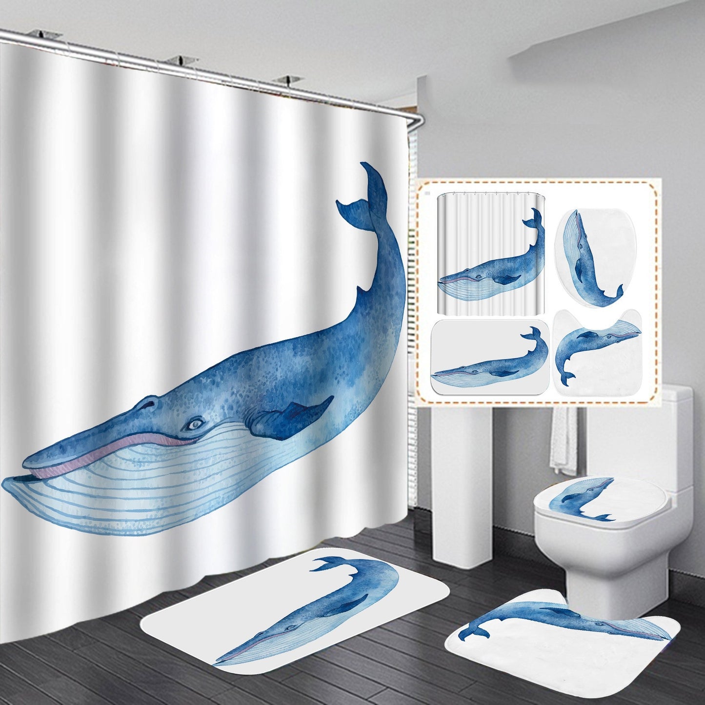 New Product Digital Printing Waterproof Polyester Shower Curtain - myrelevo
