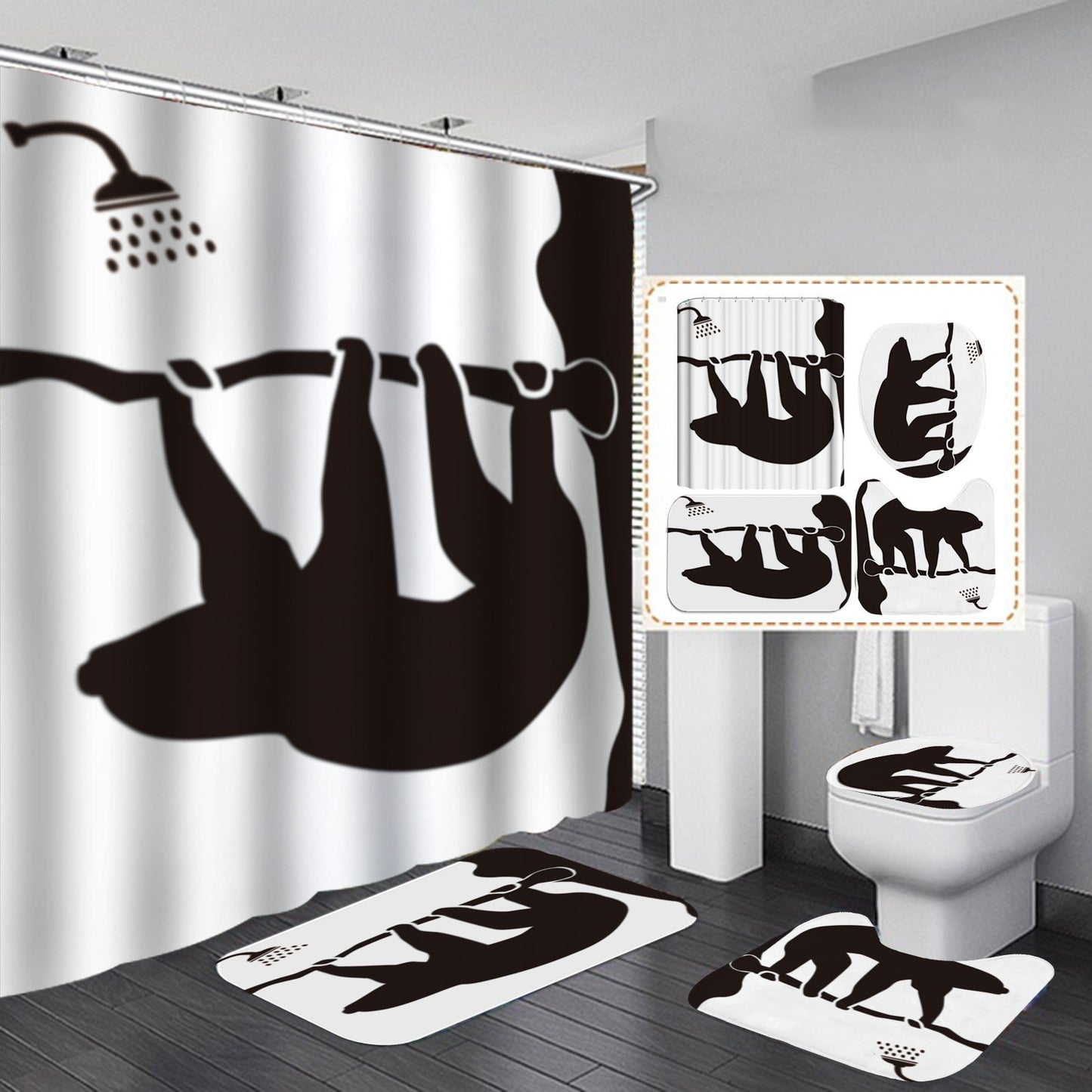 New Product Digital Printing Waterproof Polyester Shower Curtain - myrelevo