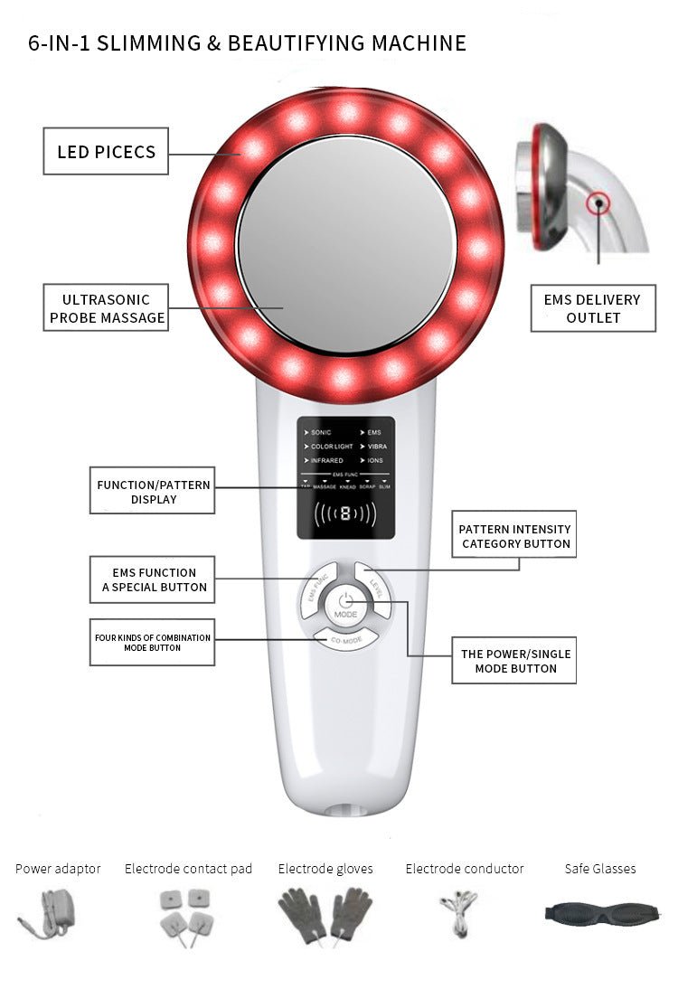 RevoSonic™ 6 - in - 1 Ultrasonic Slimming & Beautifying Device - myrelevo