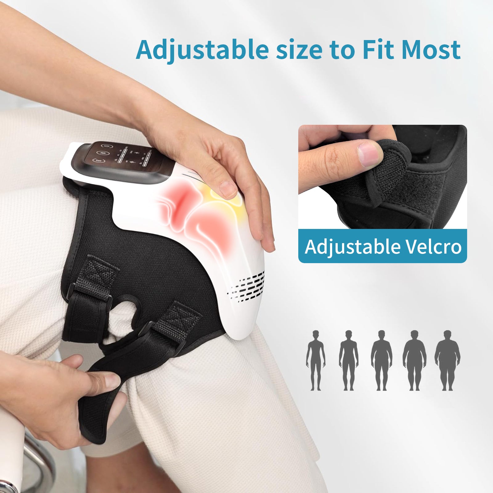 Pain Relief Infrared Laser Vibration Knee Massager - myrelevo