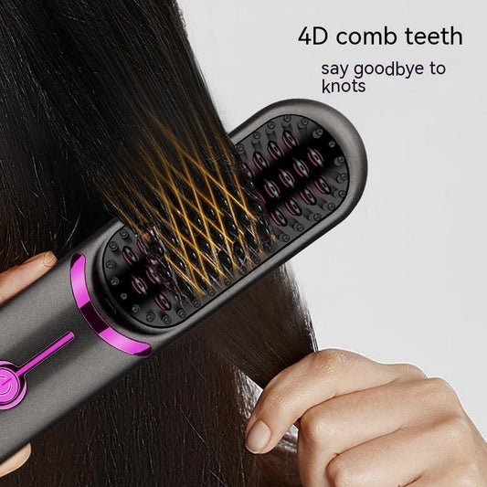 GlamGo™ Compact Ionic Hair Straightening Brush - myrelevo