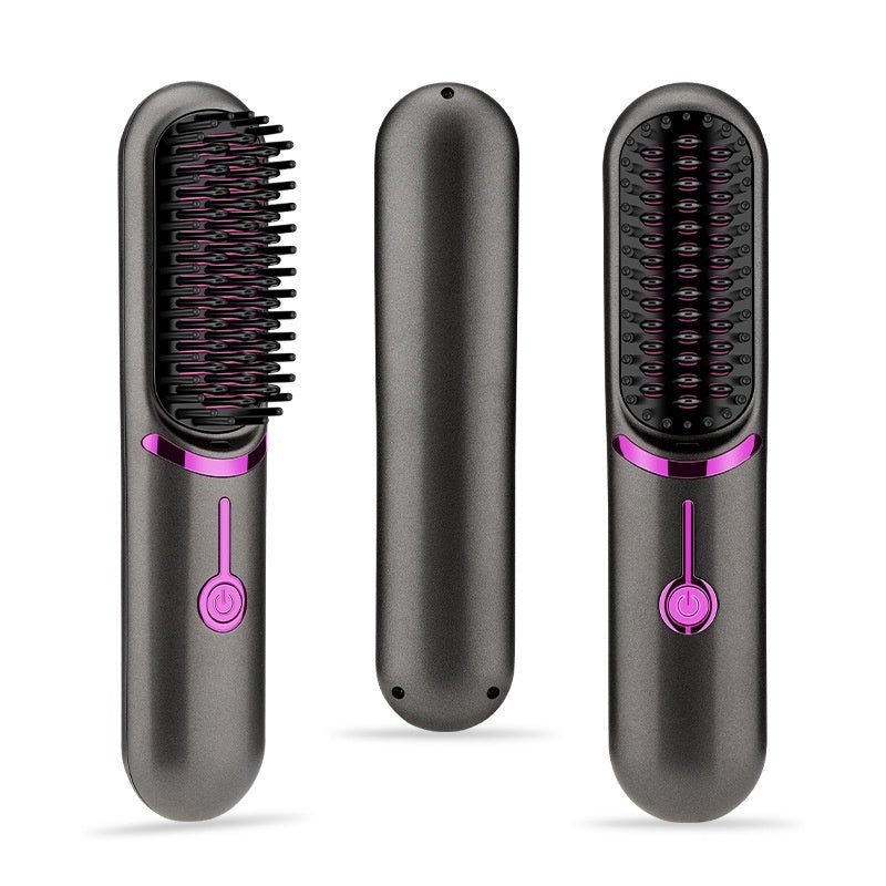 GlamGo™ Compact Ionic Hair Straightening Brush - myrelevo