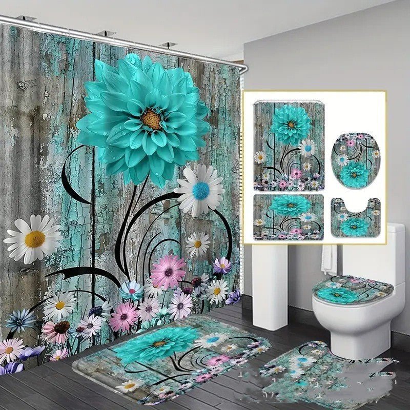 Printed Waterproof Polyester Bathroom Shower Curtain - myrelevo