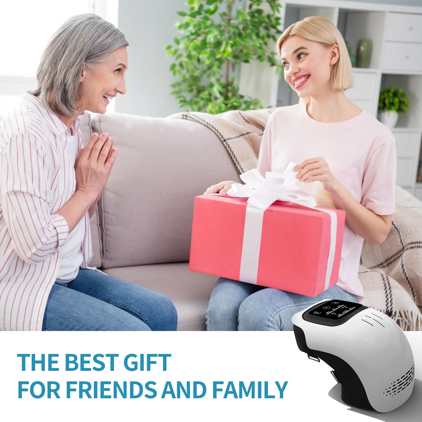 Pain Relief Infrared Laser Vibration Knee Massager - myrelevo